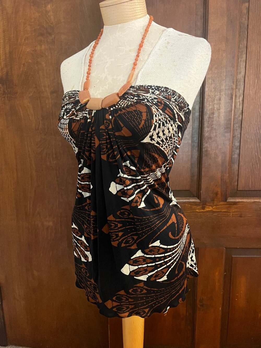 SKY Y2K Halter Top Beaded Necklace, Size S